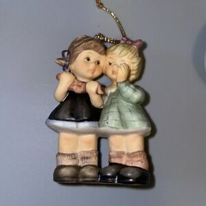 Christmas Whispers Berta Hummel Ornament Goebel 1999 2 Girls Sharing Secrets 3"